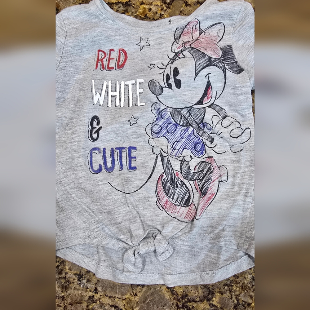 Gray Minnie Mouse Tee